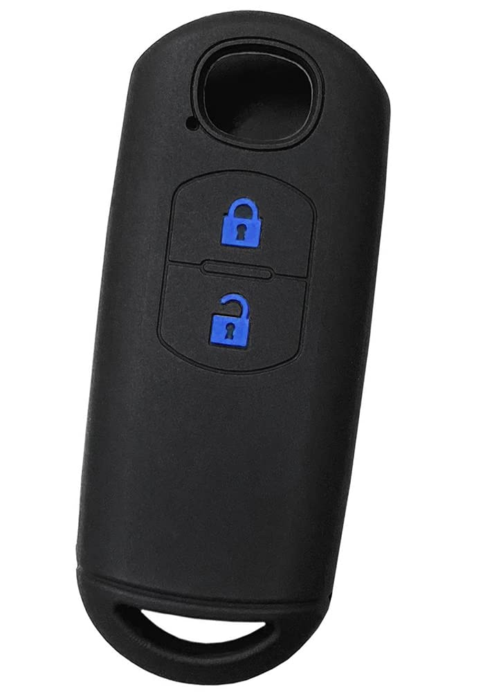

Smart Key Cover for Mazda 2 CX5 CX3 Demio MPV Atenza Biante for a perfect smooth IKTSilicon Vehicles, Buttons, Black/Blue / / / / / / / etc.