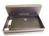 Authentic PRADA Black Calf Leather Round Zip Long Wallet #9939  Refurbished
