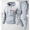 Mens Hooded Sweatshirt Set Long Sleeve Top Pants Casual Sportswear Loose Fit