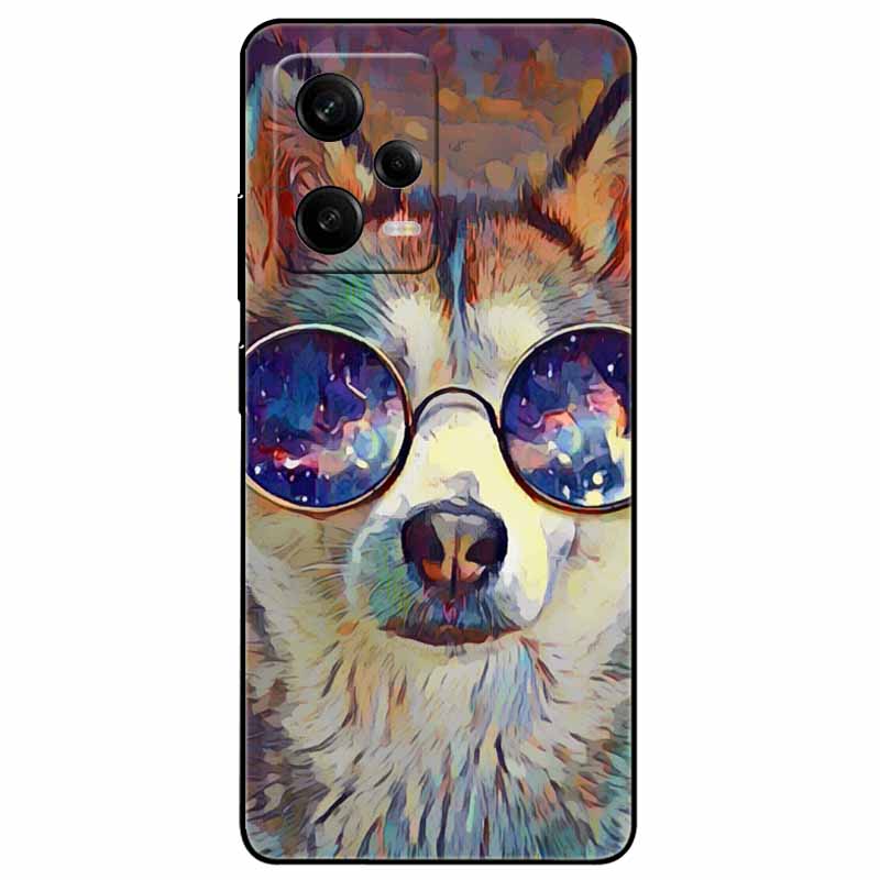 For Redmi Note 12 Pro 5G Case Note12 Covers TPU Black Silicone Starry Cover for Xiaomi Redmi Note 12 Pro+ 5G Plus Cartoon Soft