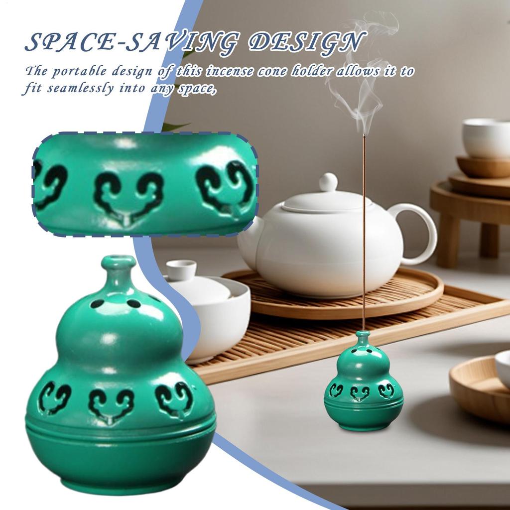 Incense Holder For Cones Gourd Shape Incense Sticks Holders Decorative Aromatherapy Base Stand For Air Purification Home Yoga
