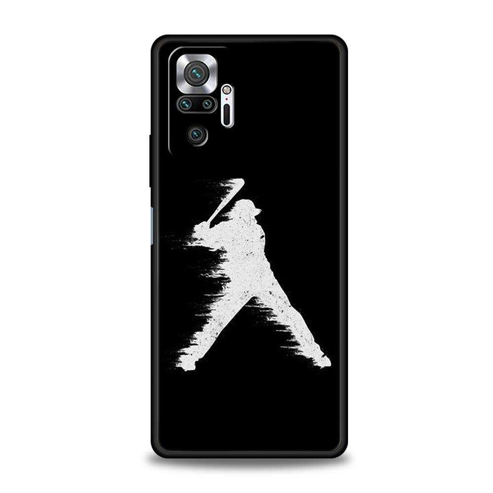 Baseball Phone Case For Xiaomi Redmi Note 14 13 5G 10 11 12 Pro Plus 4G 14C 13C 12C 10C Black Cover
