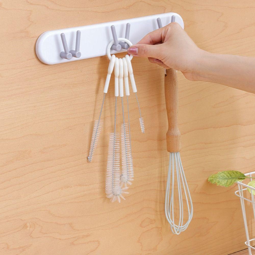 5Pcs/Set Nylon Cup Cleaning Brush Stainless Steel Straw Tube Pipe Cleaner Baby Bottle