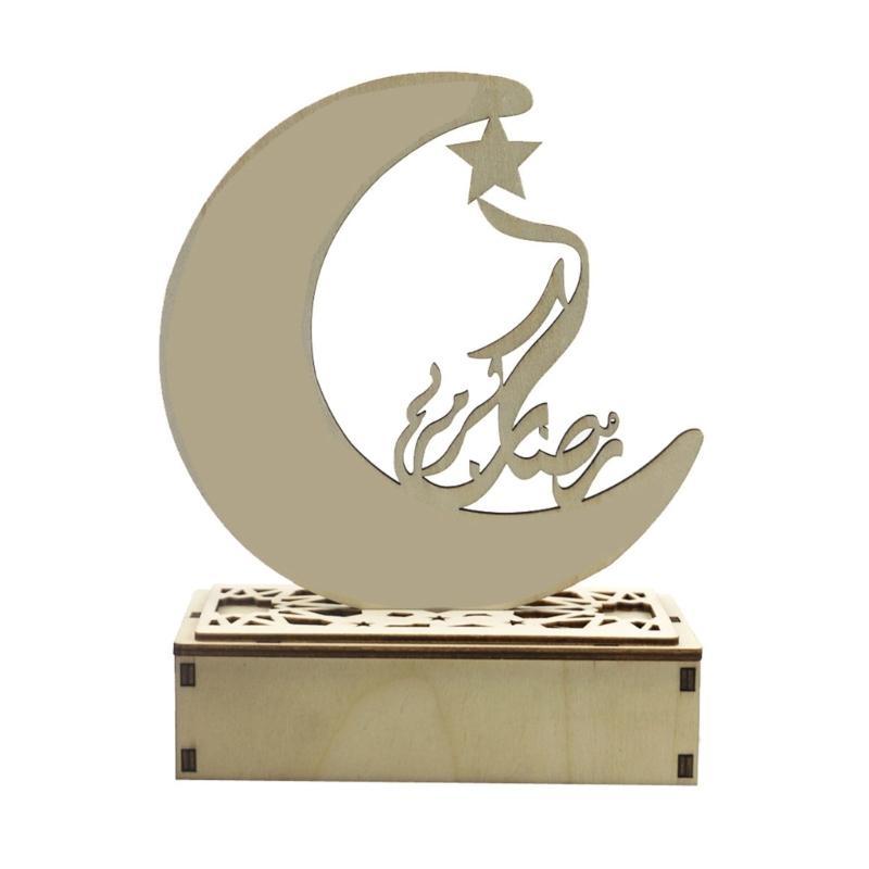 EID Mubaraks Ornament Moon LED Light Ramadans Decoration for Home Islamic Muslims Party Decoration Kareem Eid Gift