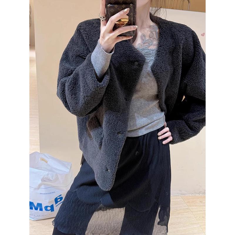 Women's Autumn-Winter Sexy Lace Trim Low Neck Top