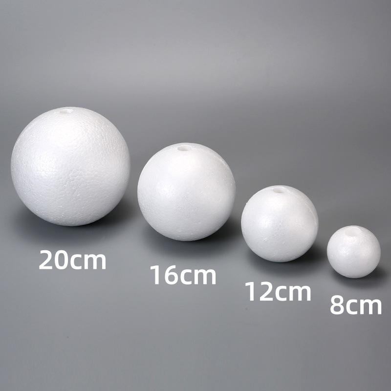 DIY Řemeslná Pěnová Polystyrenová Koule – Bílá Pevná Kulatá Forma na Koule