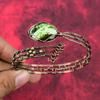 Australian Chrome Chalcedony Cuff Bracelet Copper Wire Wrapped Gemstone Bangle Adjustable Cuff Bracelet Handmade Copper Jewelry Gift For Him