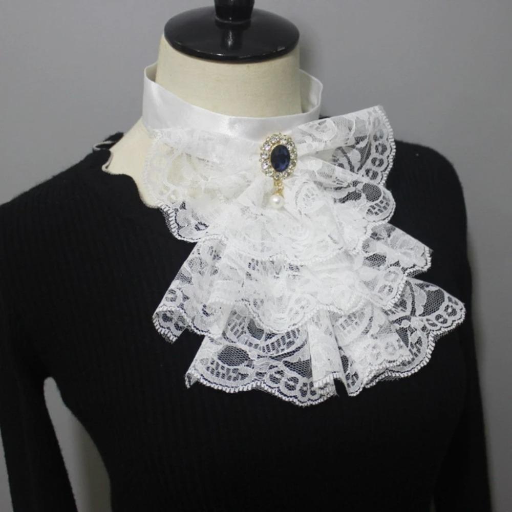 Vintage Elizabethan Neck Ruff Detachable Ruffled Collar Renaissance Collar Cosplay
