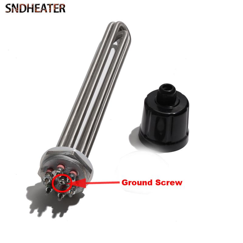 

SNDHEATER Hot Water Resistance Flexible Heater Spare Parts DN40 DN32 DN50 304SS Ground Screwed Fast Heating Rod 3KW/6KW/9KW/12KW 3KW 190mm