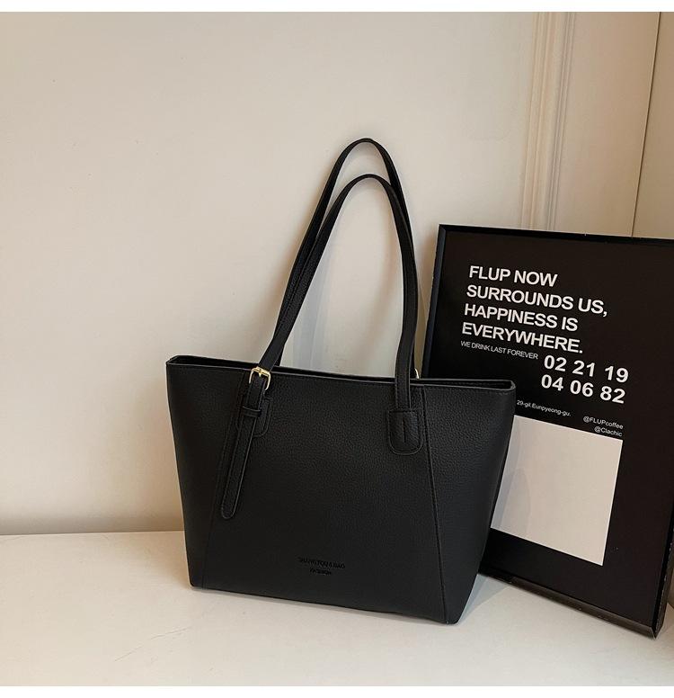 High value simple big bag women's new retro versatile fashion shoulder bag large capacity commuter tote bag