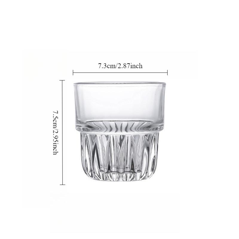 

Whiskey Foreign Wine Glass Transparent Glass Water Cup High-value Latte American Beverage Cup Suitable for New Year Gift Giving 1pcs