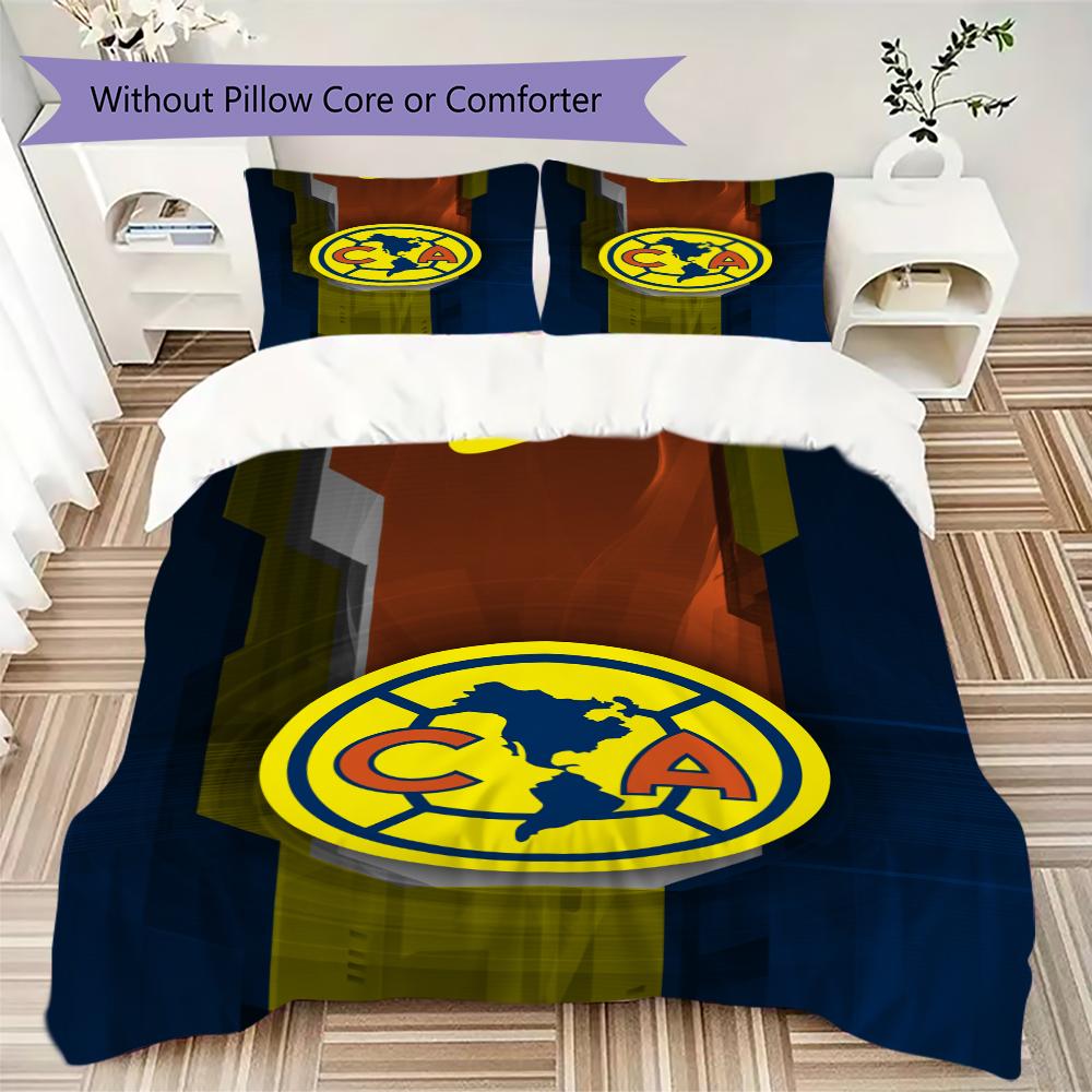 American Soccer Clubs Pattern Bedding uilt Set uilt Cover Pillowcase Home Decoration Birthday Gift (1 * duvet cover + 2 * pillowcase without core)05
