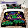 Cute Cartoon Monsters Pattern Bedding,Quilt Set Quilt Cover Pillowcase Home Birthday Gift (1*duvet cover+2*pillowcase,without core)ZSJT0917242