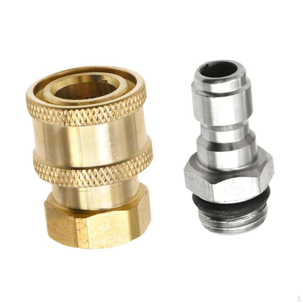 1/4 Pressure Washer Nozzle Quick Coupler Premium Car Wash Hose Connector Adapter