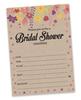 Inkdotpot 30 Bridal Shower InvitationsA  Rustic Kraft FloralA  Wedding Fill-In Style Invites Blank