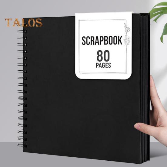 8/10-tommers utklippsbok fotoalbum 80 sider spiralbundet DIY hardt omslag spiral bryllup reise babyshower barn familie jubileum bildebok