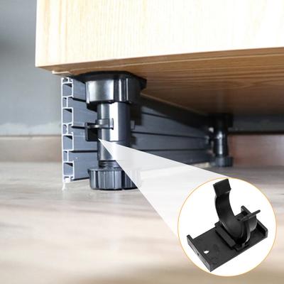 10 stuks Verstelbare Kastvoet Set Met Zelftappende Schroeven Kunststof Plintclip Badkamer