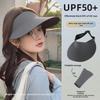 Women's Seamless Sun Protection Hat: Large Brim, Hollow Top for Cycling In Spring and Summer