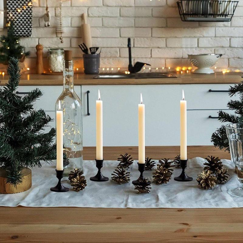 Vintage And Elegant Aluminum Tabletop Candlesticks Suitable For Valentine'S Day And Wedding Decorations