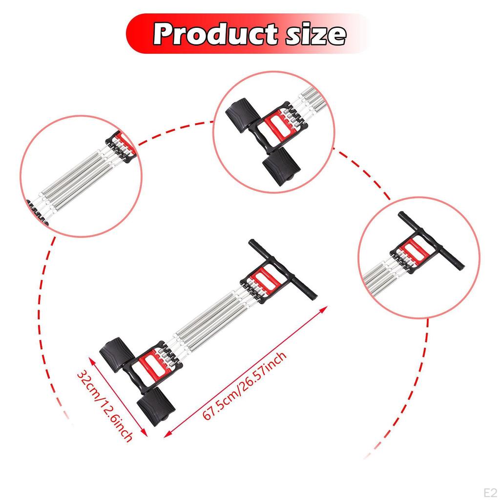 Spring Chest Expander Hand Gripper Resistance Band Foot Pedal Exerciser Home Gym Pull Rope