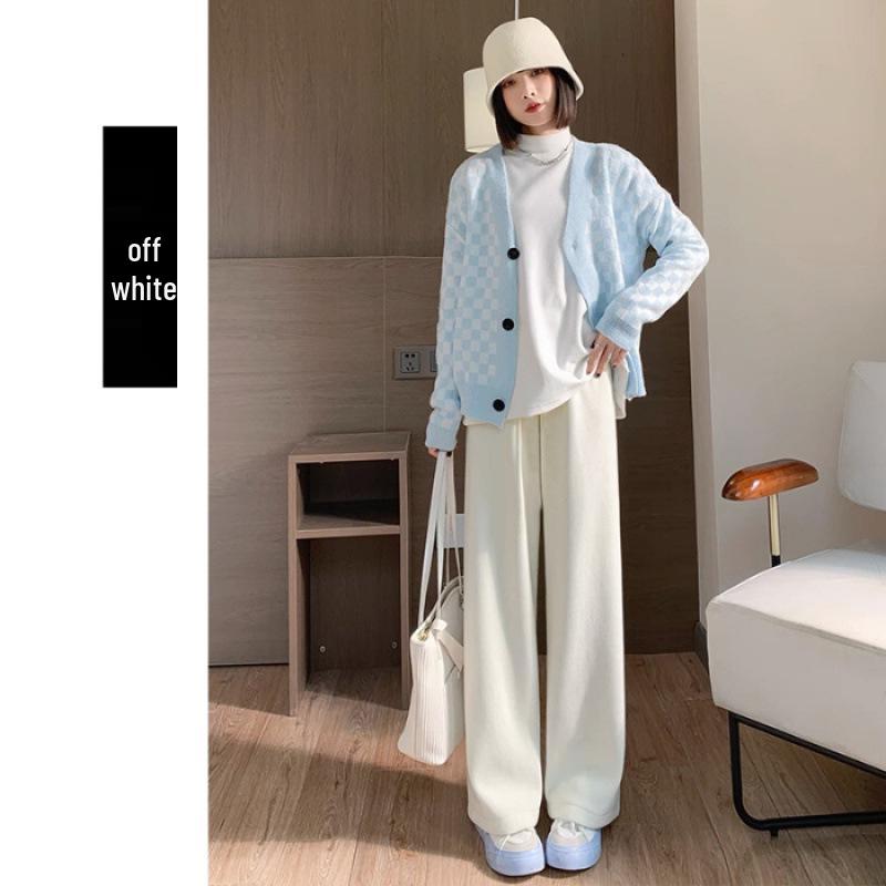 

Women s Winter Maternity Wide-Leg Cashmere Pants XL