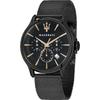 Epoca Black Metal Gents Quartz Chronograph with Date R8873618006