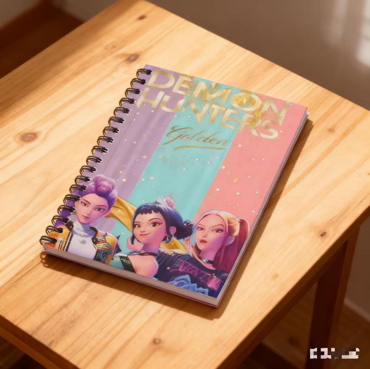 

A6 K-pops Demons Hunters Anime Kawaii Notebook Student Hand Sticker Message Book Diary Book Paintbook Message Book