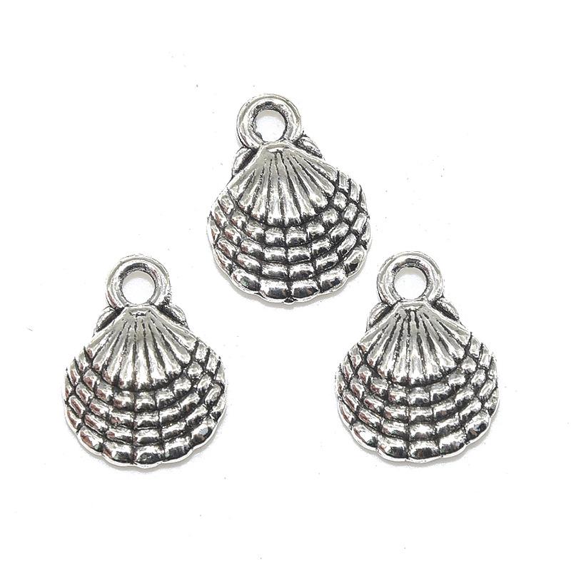 Set de 18 bijuterii din aliaj cu design de viață marină, realizate manual: Pandantive din scoici și scoici pentru brățări, coliere și cercei