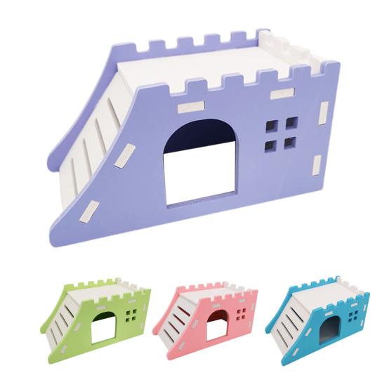 Yousheng Hamster Villa with Ladder Ventilated Entertainment Venues Small Animal Hideout House for Golden Bear Rat