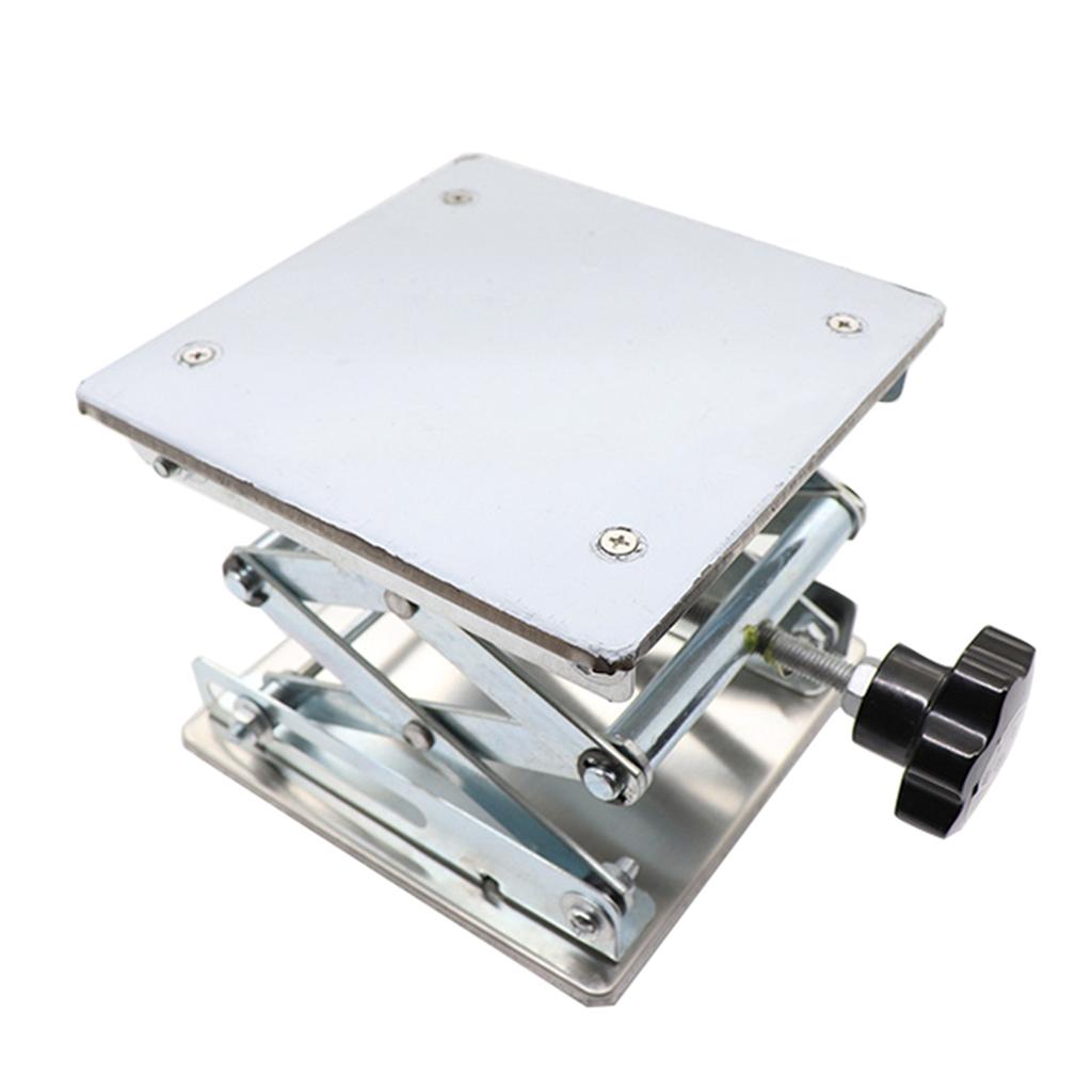 Stainless Steel Lift Tables Mini Portable Lab Lifting Platform Stand Rack for Chemistry Biology Experience Soldering