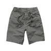 Men's 2022 Summer Elastic Waist Casual Shorts - Solid Color, Korean Style, Trendy, with Drawstring.