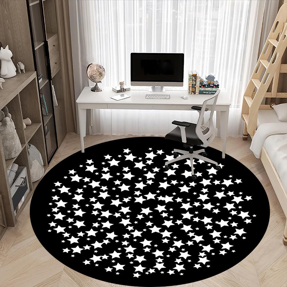 1 alfombra de cielo estrellado, redonda antideslizante duradera de gran tamaño para oficina, adecuada para la oficina