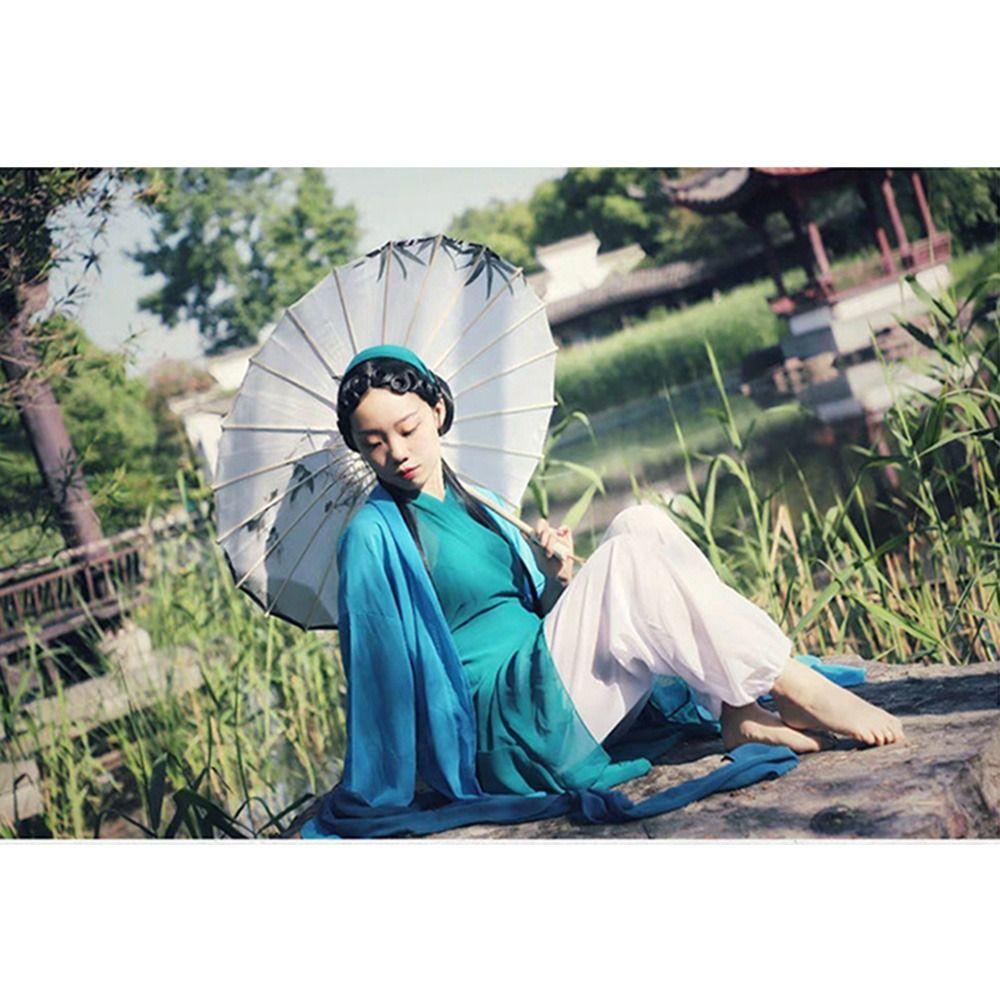 Handmade Oiled Paper Umbrella Decorative Hanging Stick Umbrella Durable Dance Umbrella Cosplay