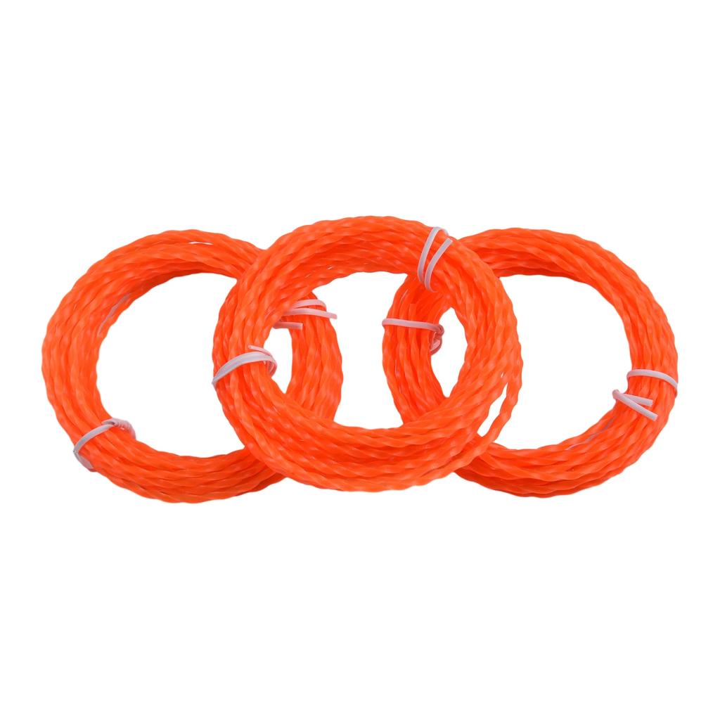 3pc Twisted Line For EGO Power AL2420P Pre-Cut Trimmer & Multi-Head String Nylon  Diameter 2.4mm  Outdoor Power Equipment