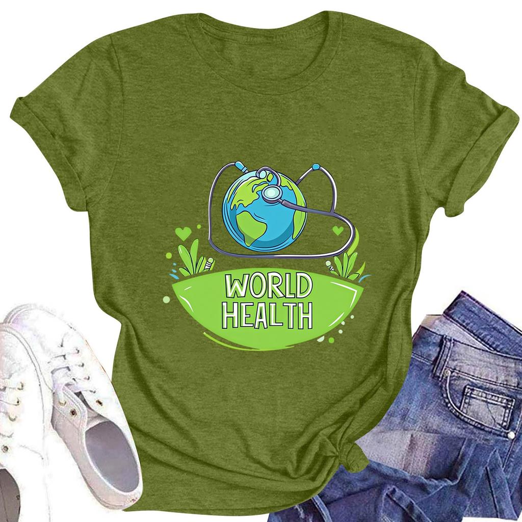 Children's Fashion Casual Short Sleeve Printed Round Neck Short Sleeve T-Shirt Top