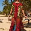 Leopard Print Evening Dress for Women - Colorful, Loose, Plus Size