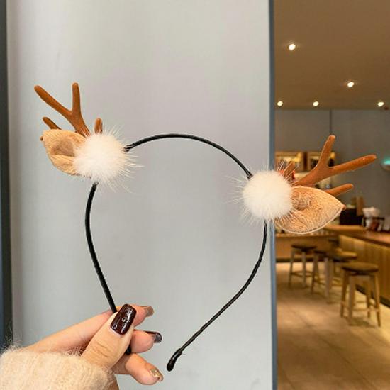 Christmas Elk Antler & Bell Fairy Headband: Festive Hair Accessory