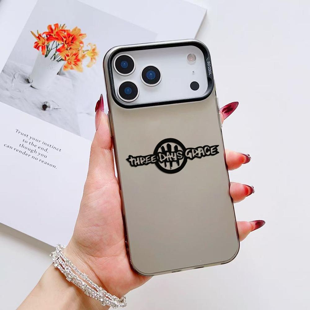 Fashion T-Three Days Grace Phone Case For iPhone 17 16 15 14 13 12 11 Pro Max Air Matte Laser Aurora Shockproof Funda