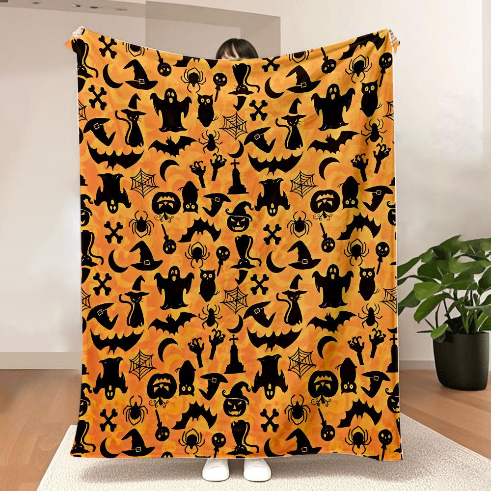 Halloween blanket Cartoon printed bear blanket Animation peripheral blanket Sofa blanket