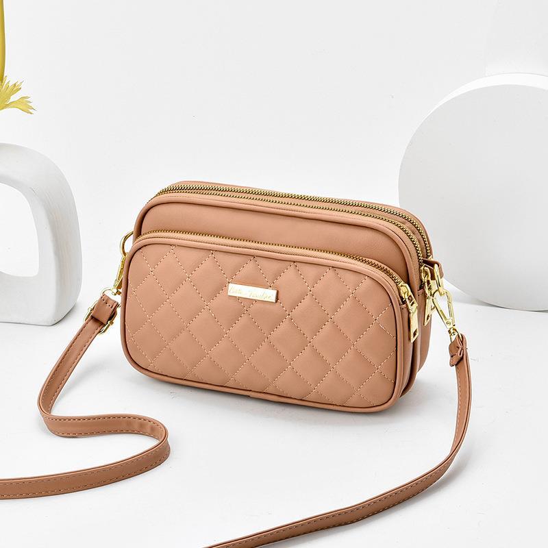 Amai Gu Women's Soft Leather Three-Layer Crossbody Bag - 2023 Spring/Summer Versatile Design