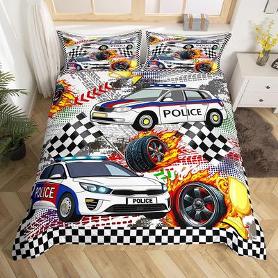 Duvet Cover For Want To Be Police Officers Kids Queen King Size Lightweight Down Room Decor 2 Pillowcases 1 Duvet Cover No Quilt