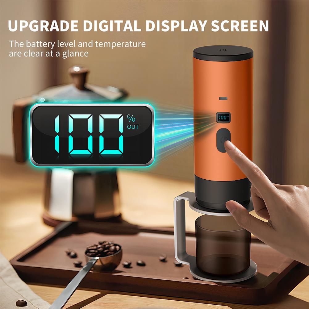 Electric Capsule Coffee Machine USB-C Charging Portable 3 In 1 Espresso Maker Heating Pump Press Coffee Maker for Travel and Car
