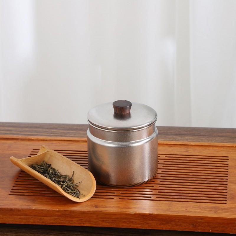 Pure Titanium Tea Canister Airtight Seal Travel Storage Jar Loose Leaf Home Office Gift