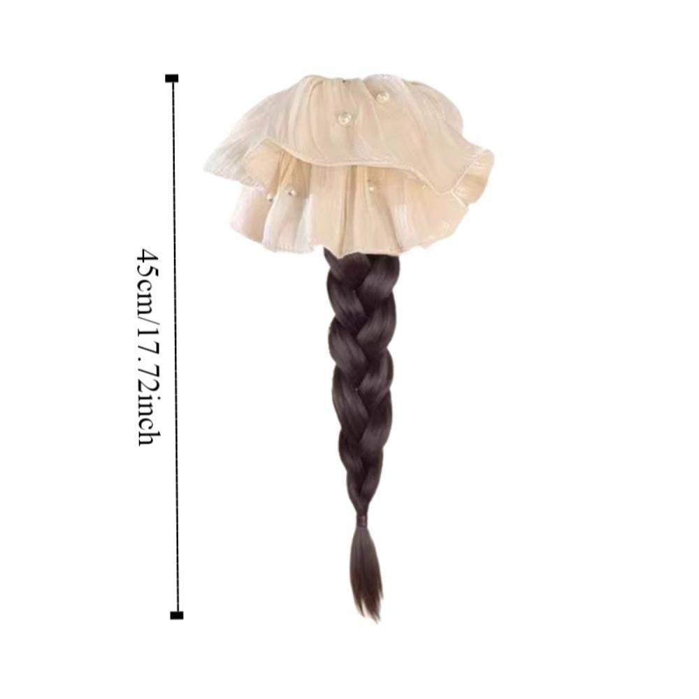 Lange Perlen Dickdarm Scrunchie Pferdeschwanz Haarschmuck Twist Zopf Perücke für Frauen Mädchen