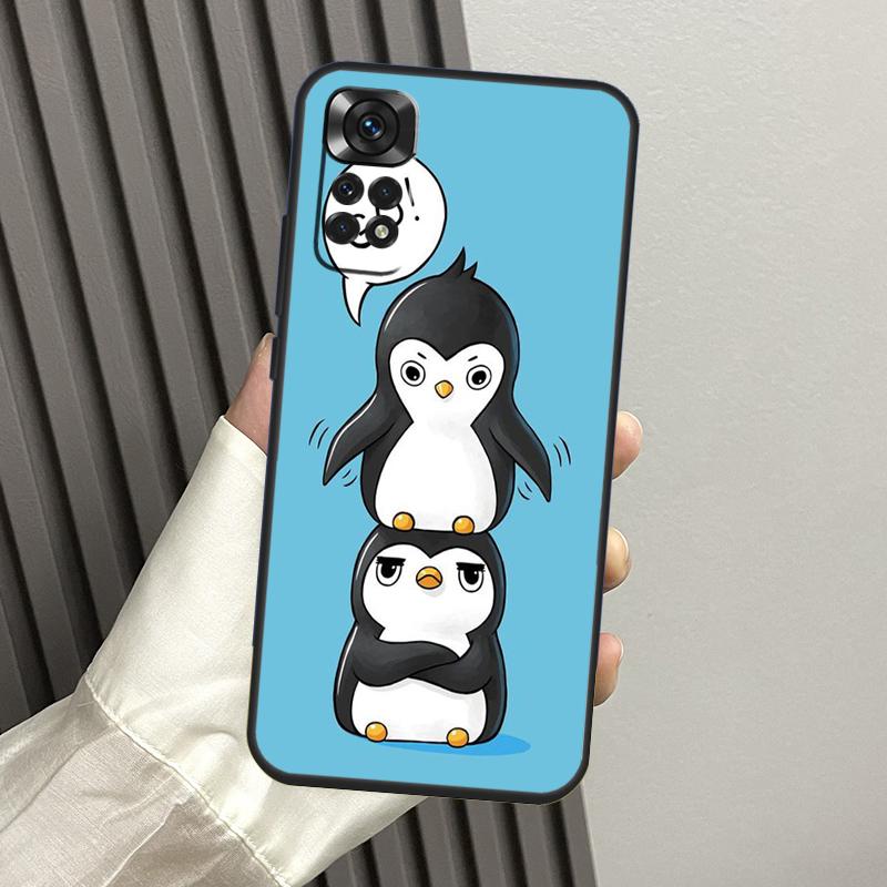 Cute Cartoon Penguin Case For Xiaomi Redmi Note 14 Pro 13 12 11 10 15 Pro Plus Redmi 14C 13C 15C 10C 12C 15 Funda