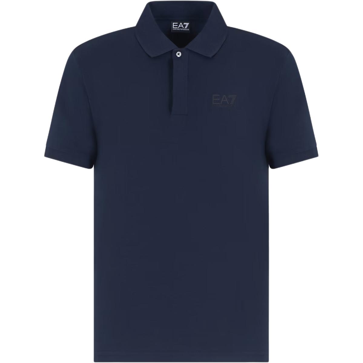 Emporio Armani Ea7 Slim Fit Solid Color Cotton Stretch Polo Shirt Men tops Blue 7M000228-AF10373-UB102