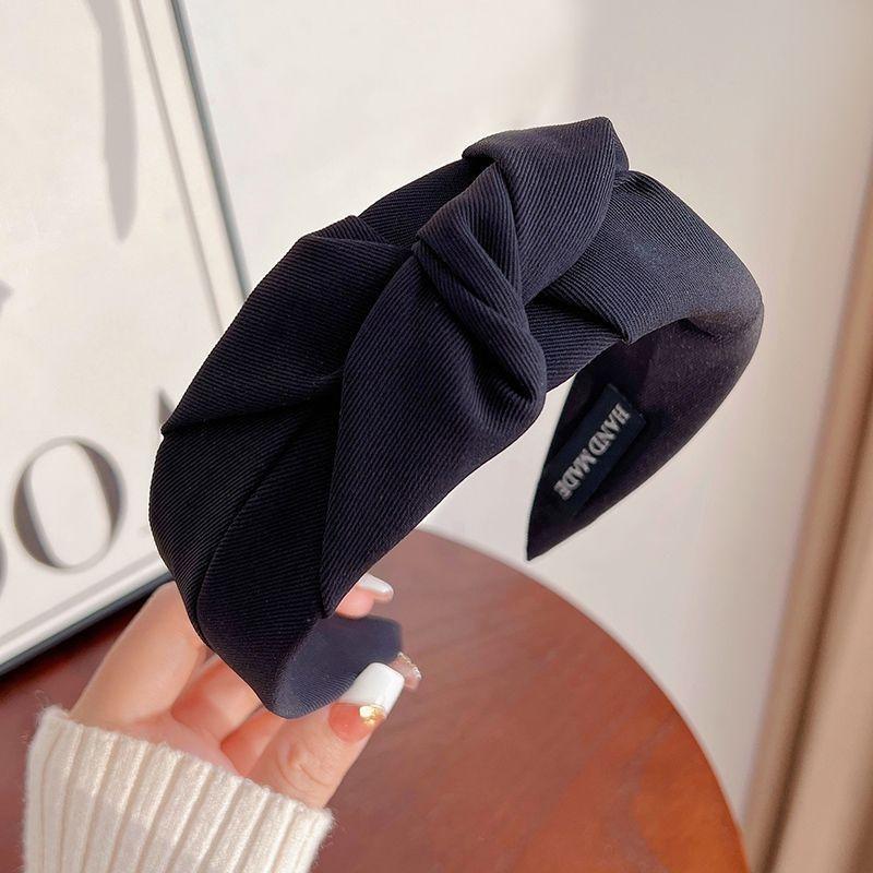 

Модные женские и девичьи повязки на голову однотонные из твиловой ткани с узлом повязки для волос для дам аксессуары для волос