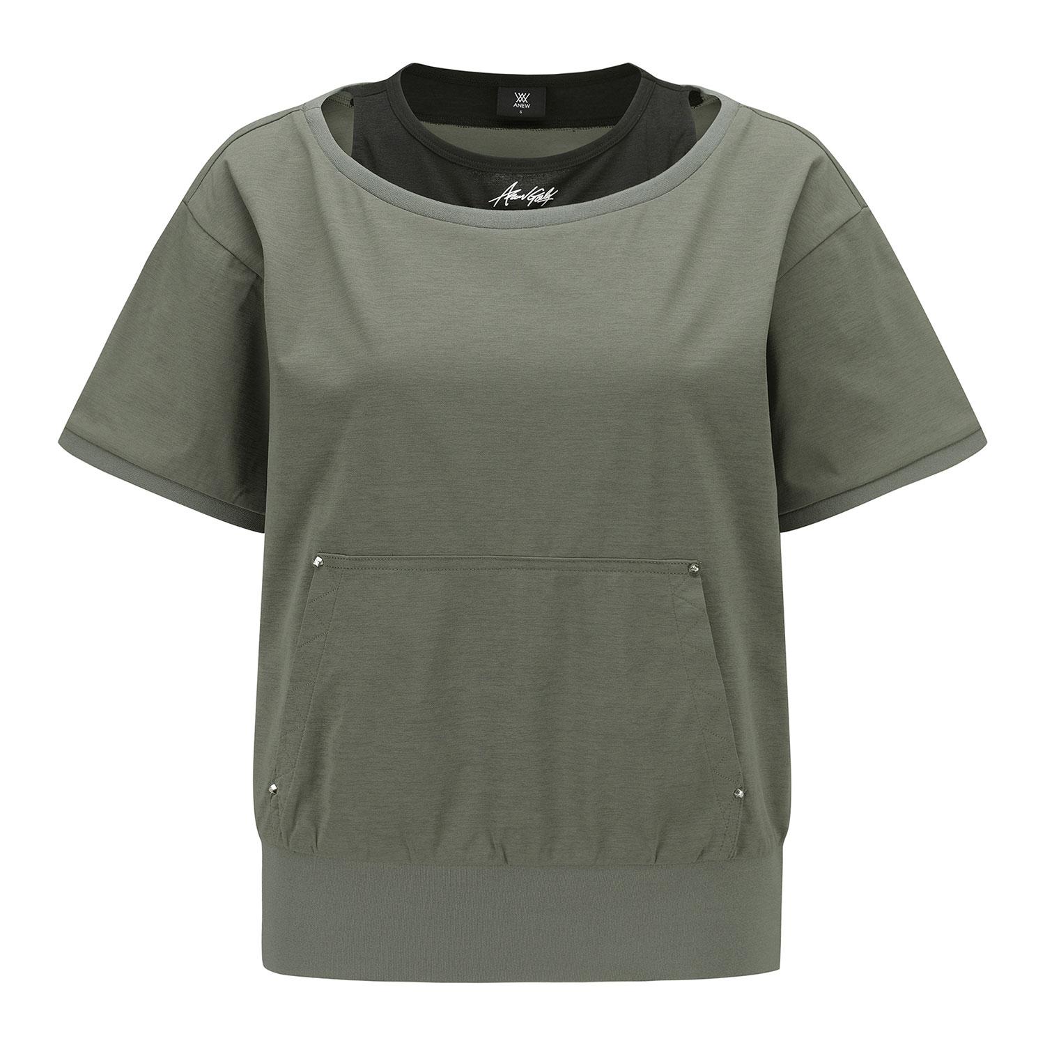 Anew Golf Women Layered Detail Shirt_Kh M