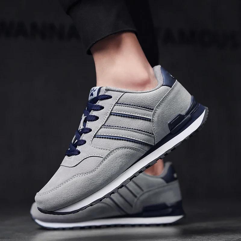 High Quality Men's Sneakers Leather Casual Shoes Autumn 2022 New Breathable Men Shoes Tenis Male Flat Shoe