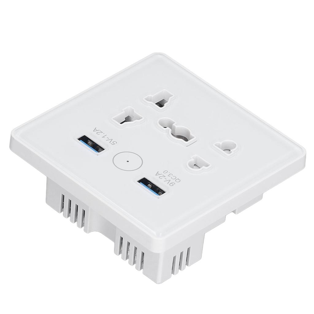Chytrá nástěnná zásuvka USB Rychlé nabíjení Časování APP Vzdálené Hlasové ovládání Chytrá zásuvka AC100‑240V